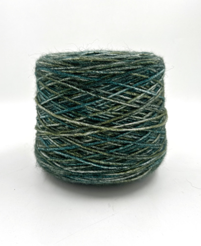 Пряжа Stoppinone, Alpes manifattura filati, меринос, цвет зеленый меланж